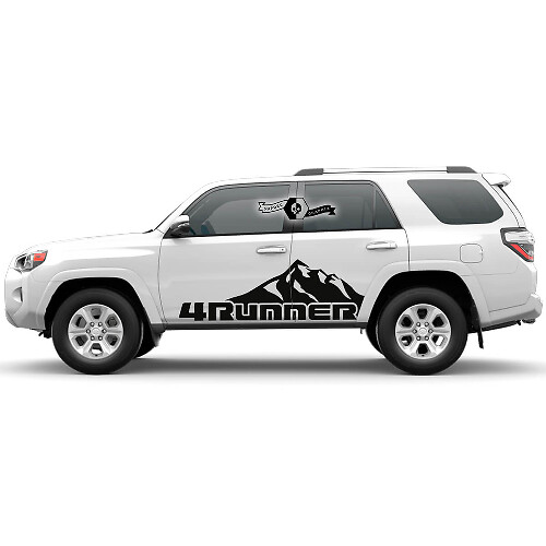 2x 4Runner 2023 Side Doors Vinyl Mountains Decals stripe Stickers for Toyota 4Runner TRD