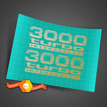 2 Toyota 3000 Turbo Intercooler vinyl decals stickers 3