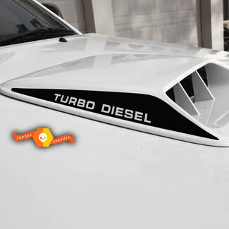 Toyota Hilux Bonnet Scoop -Abziehbilder mit Turbo Diesel Wort Vinylhaube Aufkleber -Aufkleber -Grafik