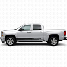 Parallel Contour Door & Rocker Panel Vinyl Stripes for Chevrolet Silverado 1500 K2XX 2014-2019_2