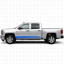 Parallel Contour Door & Rocker Panel Vinyl Stripes for Chevrolet Silverado 1500 K2XX 2014-2019_5