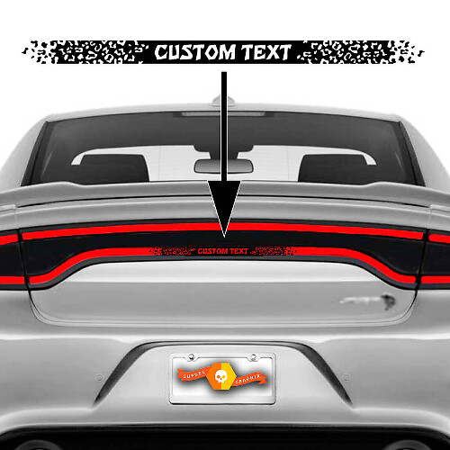 Custom Text Taillight Accent Vinyl Sticker Decal for Dodge Charger