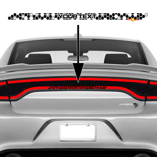 Custom Honeycomb Style Tail Lights Trunk Vinyl Decal Sticker for Dodge Charger 2015-2023