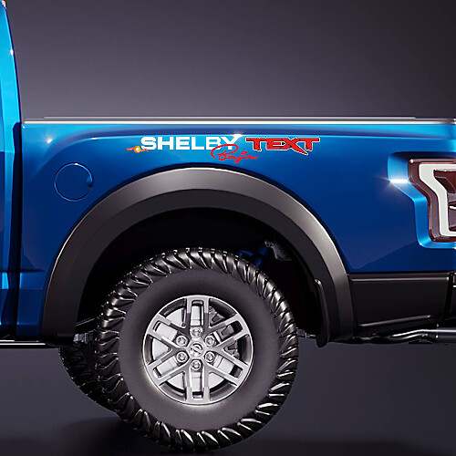 Shelby Baja Edition Side Bed Rear Fender Graphics Decal Sticker Pair for Ford F-150 Raptor