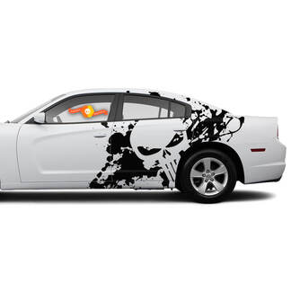 Pair of Punisher Side Dodge Challenger or Charger Splash Wrap Decals Stickers