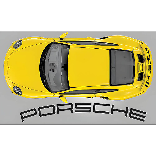 Porsche 911 991 Turbo Racing Tail Spoiler Stripes Decal Sticker