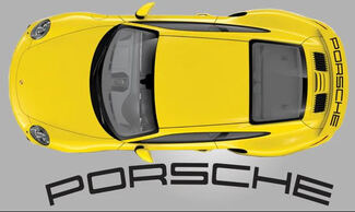 Porsche 991 Turbo Racing Tail Spoiler Stripes Decal Sticker