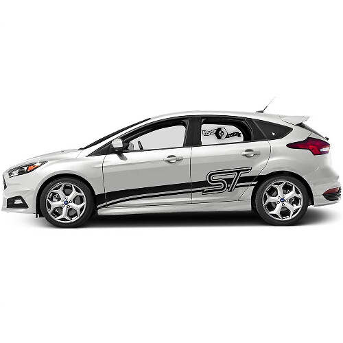 ST-Style Side Stripes Vinyl Decal Kit for Musclecar Focus ST