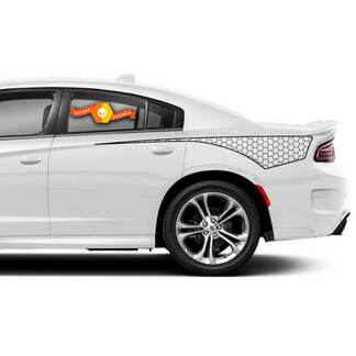 2015 - 2022 Dodge Charger Side Stripe Vinyl Decal Sticker Graphic Honeycomb Rally Stripe Graphics Kit