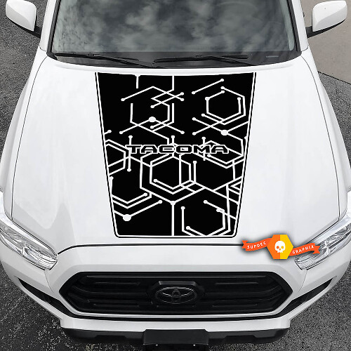 Honeycomb Style Hood Vinyl Decal For Toyota Tacoma 2016-2021