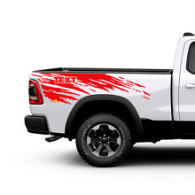 Custom Text Distressed Style Bedside Vinyl Decal Kit for Dodge Ram 1500_3