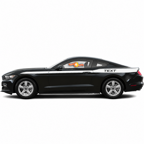 Custom Text Side Stripe Vinyl Decal Sticker Graphic Kit for Musclecar Musclecarmodel 2015-2017