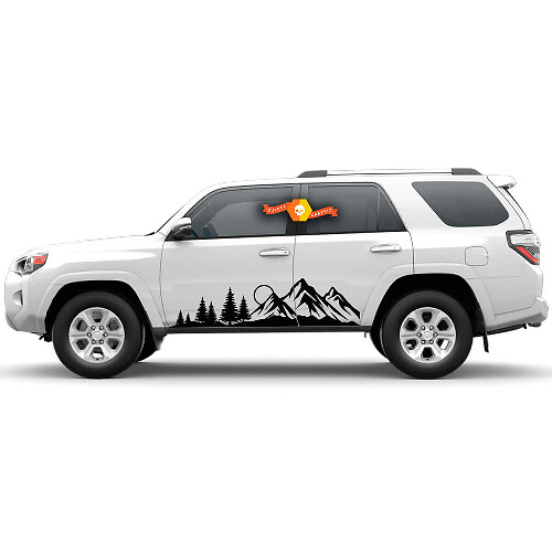 Mountains Forest Side Door Vinyl Decals Kit for Toyota 4Runner