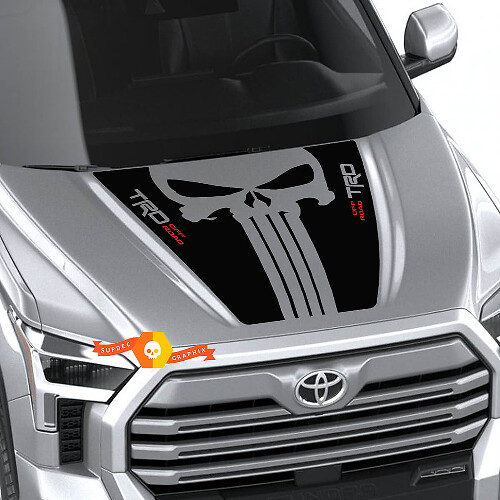 TRD Punisher Style Hood Vinyl Decal Sticker for Toyota Tundra 2022