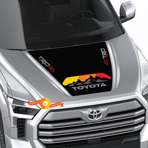 New Toyota Tundra 2022 Hood TRD SR5 Vintage Wrap Decal Sticker Graphics SupDec Design