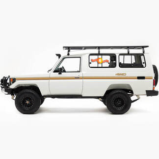 Toyota Landcruiser Troopy Land Cruiser Any Colors Combination Side Retro Vintage Graphics Stripes 