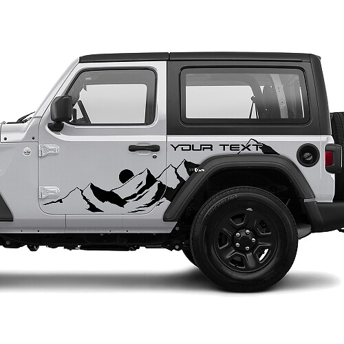 Moon Mountains Side Door Vinyl Decal Sticker for Jeep Wrangler