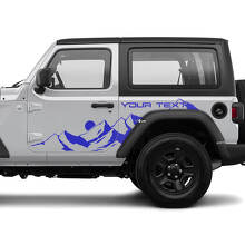Moon Mountains Side Door Vinyl Decal Sticker for Jeep Wrangler 2