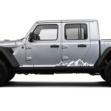 Mountains Rocker Panel Door Vinyl Graphics Decal Sticker for Jeep Gladiator 2