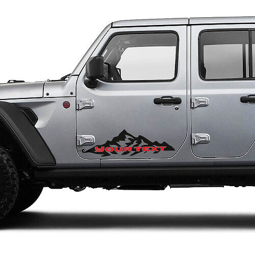 Mountains Two Colors Door Vinyl Graphics Decal Sticker for Jeep Gladiator