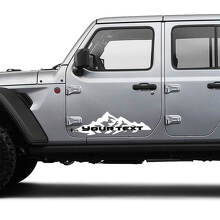 Mountains Two Colors Door Vinyl Graphics Decal Sticker for Jeep Gladiator 3