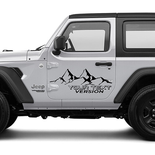 4x4 Off-Road Mountains Side Door Vinyl Decal Sticker for Jeep Wrangler Unlimited