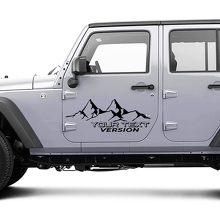 4x4 Off-Road Mountains Side Door Vinyl Decal Sticker for Jeep Wrangler Unlimited 4