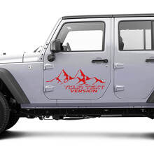 4x4 Off-Road Mountains Side Door Vinyl Decal Sticker for Jeep Wrangler Unlimited 6