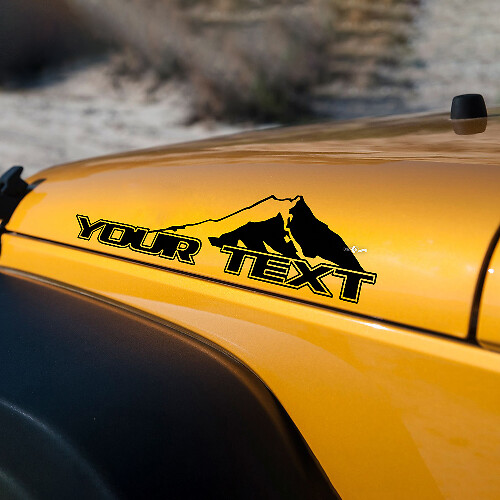 Mountains Side Hood Vinyl Decal Sticker for Jeep Wrangler
