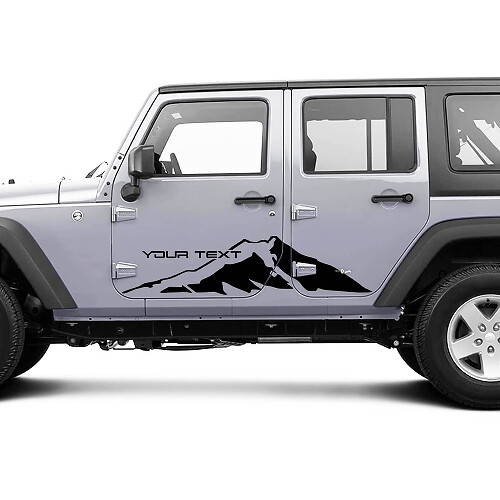 Mountains Side 4 Door Vinyl Decal Sticker for Jeep Wrangler Unlimited