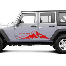 Mountains Side 4 Door Vinyl Decal Sticker for Jeep Wrangler Unlimited 3
