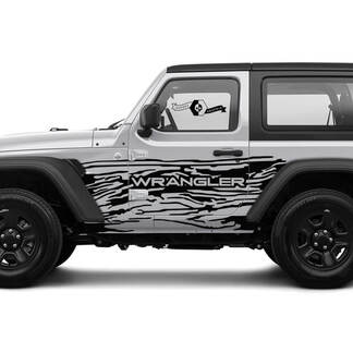 2 New JEEP Wrangler Unlimited 4 Door Decal Sticker 4x4 off-raod Splash Mud Mountains side Graphics Decal Sticker