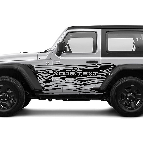 4x4 Off-Road Splash Mud Mountains Side 4 Door Vinyl Decal Sticker for Jeep Wrangler Unlimited
