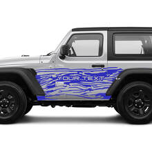 4x4 Off-Road Splash Mud Mountains Side 4 Door Vinyl Decal Sticker for Jeep Wrangler Unlimited 2