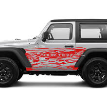 4x4 Off-Road Splash Mud Mountains Side 4 Door Vinyl Decal Sticker for Jeep Wrangler Unlimited 3