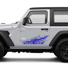 Destroyed Mountains Side Graphics Vinyl Decal Sticker for Jeep Wrangler 2