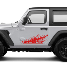 Destroyed Mountains Side Graphics Vinyl Decal Sticker for Jeep Wrangler 3