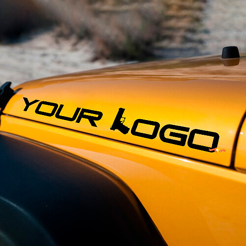 Gun Hood Side Vinyl Decals for Jeep Wrangler Rubicon 