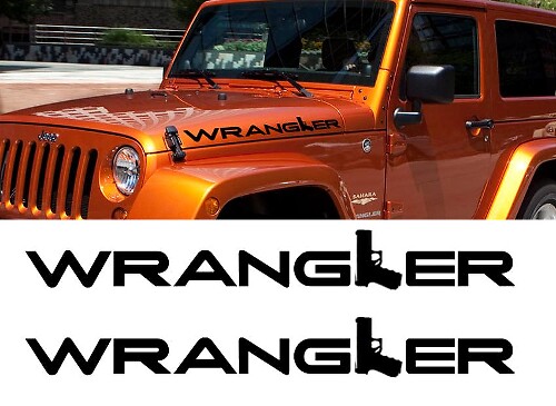 GUN Vinyl Stickers Decals for Jeep Wrangler Rubicon CJ TJ YK JK XJ