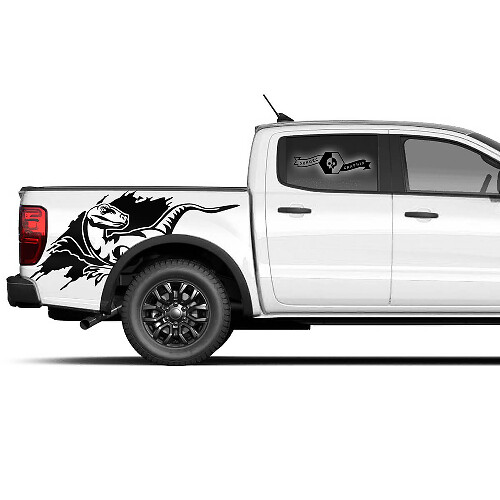 Splash Logo Side Bed Graphics Decal Sticker Pair for Ford Ranger Raptor 2022