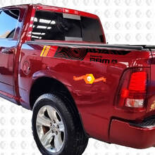 Topographic Side Truck Stripes For Dodge Ram 1500 with vintage stripes decals stickers SupDec 2