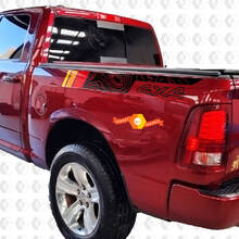 Topographic Side Truck Stripes For Dodge Ram 4x4 1500 with vintage stripes decals stickers SupDec 2