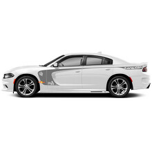 Wildcat and Honeycomb Stripes Side Vinyl Decal Sticker for Dodge Charger 2015-2022_2