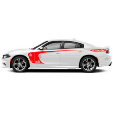 Wildcat and Honeycomb Stripes Side Vinyl Decal Sticker for Dodge Charger 2015-2022_3