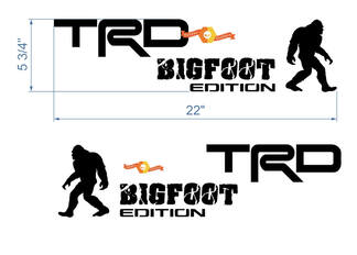 Bigfoot TRD edition Mountain BedSide Vinyl Stickers Decal fit to Tacoma or Tundra