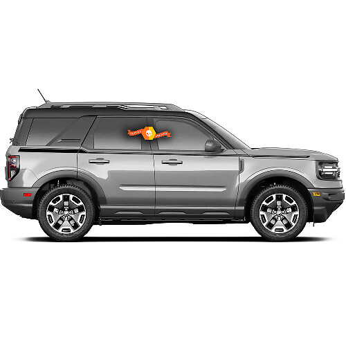 Doors Thin Accent Line Trim 4-Door Side Stripe Decals Stickers Pair for Ford Bronco 2021
