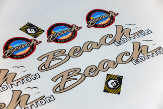 Kit JEEP Badge Emblem BEACH EDITION vinyl Sticker Decal Truck
