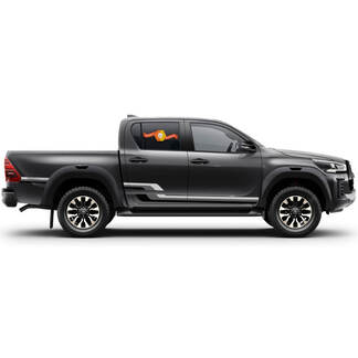 3 Colors Stripes for Tacoma Retro Side Bed Vinyl Stickers Decal fit to Toyota Tacoma Toyota Truck