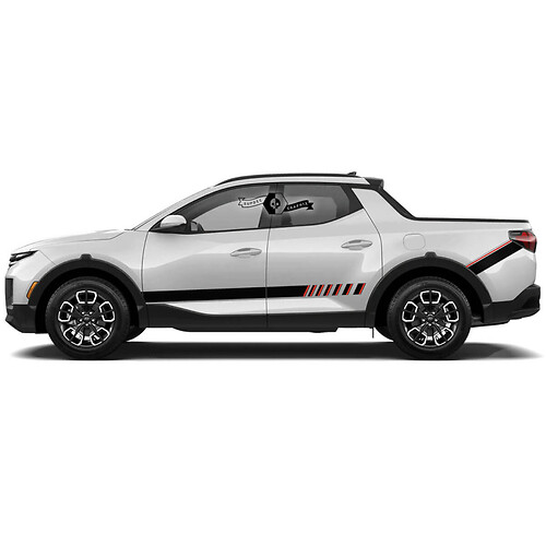 Rally Side Rocker Panel 2 Colors Vinyl Stickers Decal Graphic Kit fit to Hyundai Santa Cruz