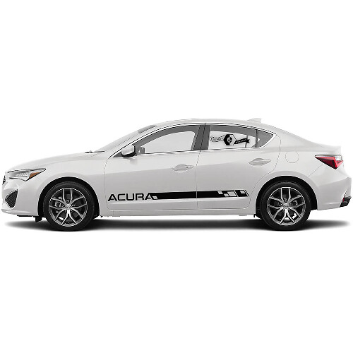 2X Side Rocker Panel Doors Graphic Acura ILX  2021 TLX Acura RLX Car Racing Decal Sticker